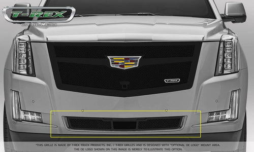 2015i-2020 Escalade T-Rex Grilles Upper Class Series Bumper Grille, Black, 1 Pc, Replacement, with Adaptive Cruise Control - PN #52189