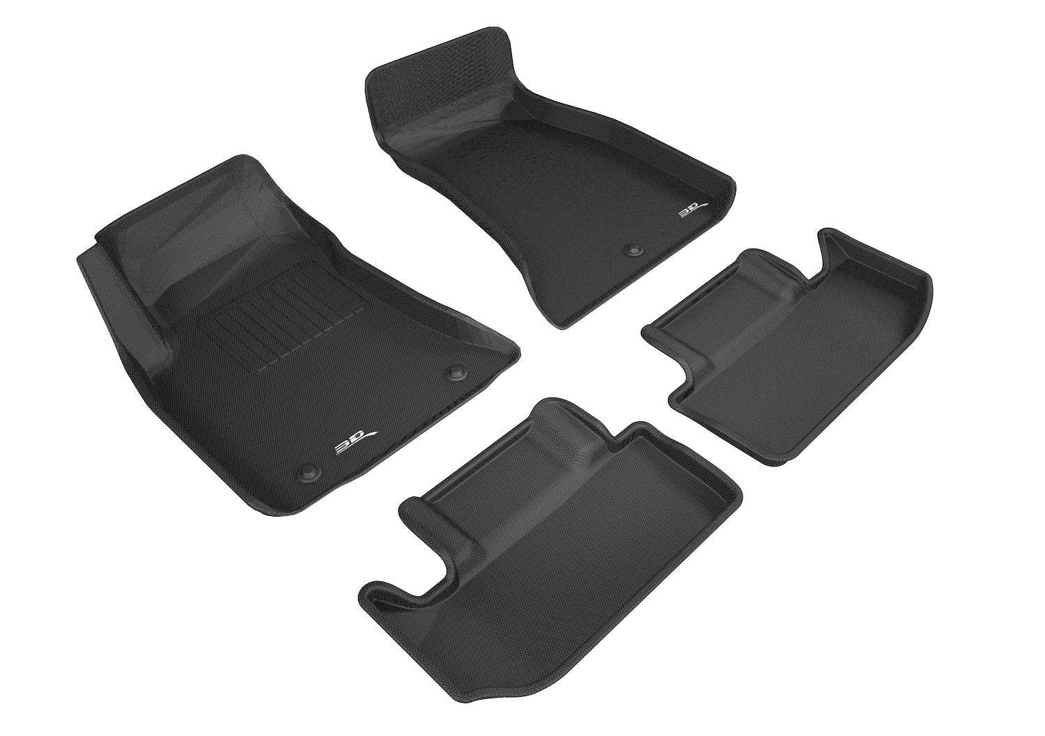 3D MAXpider Kagu Custom Fit Floor Mat (Black) Compatible with Dodge Challenger RWD 2015-2023 - R1 R2