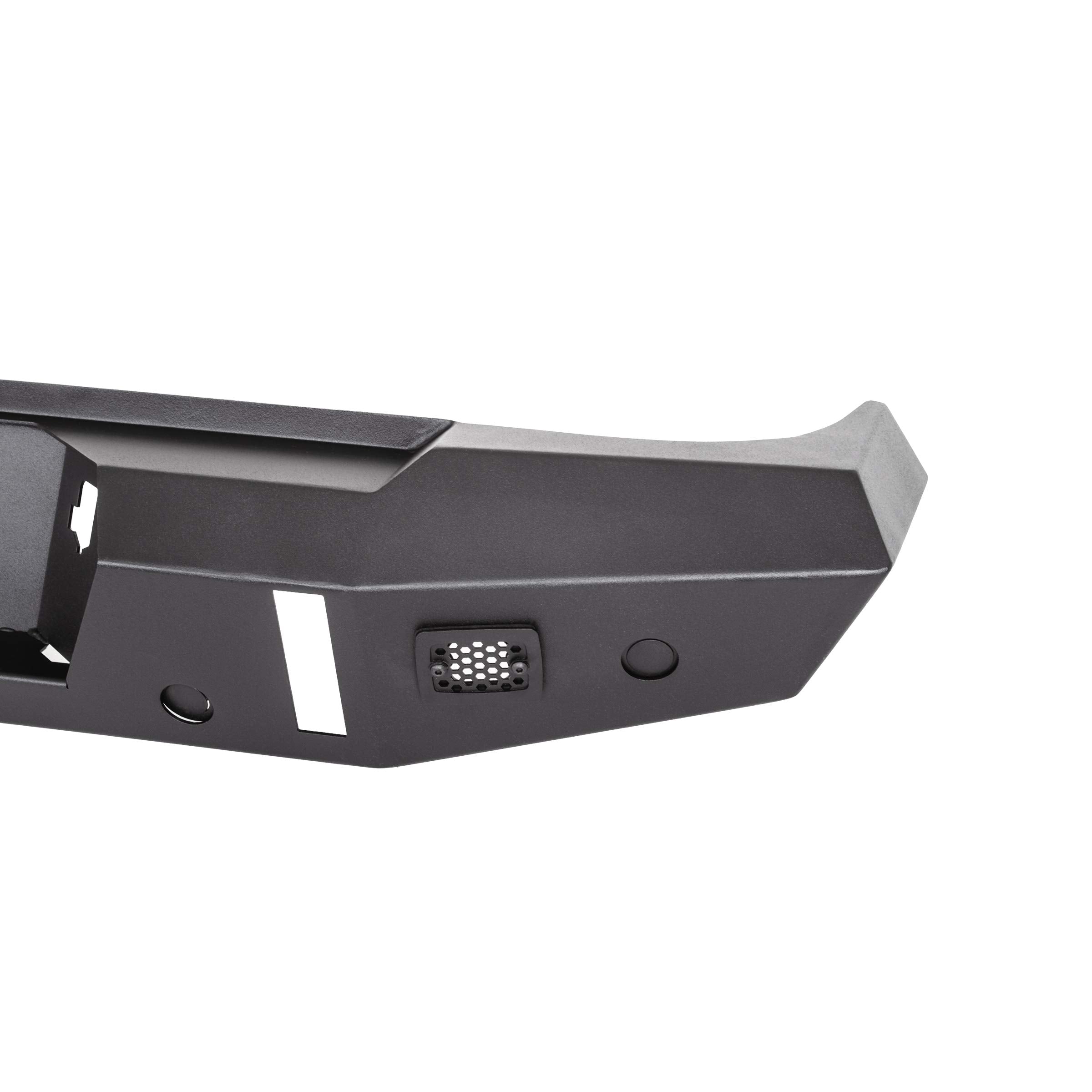 Trailline Go Rhino Full Width Rear Bumper | Mild Steel, Textured Black | 273120T | Fits 2020 - 2024 Jeep Gladiator JT, 4-Door (Compatible with factory hitch)