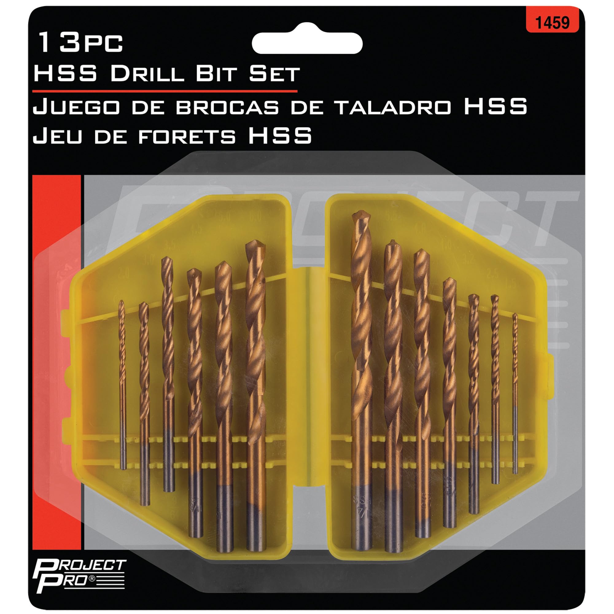 1 16-Piece Performance Tool 1459 Handy Plastic Storage Case for 1/16 to 1/4-Inch Bit Sizes Precision DIY Tasks and Repair Jobs