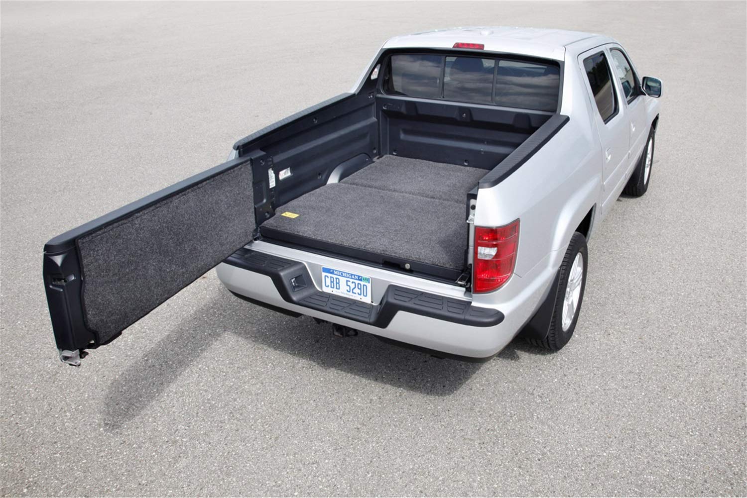 BedRug Bedmat | 5'4" Bed Fits 2017 - 2026 Honda Ridgeline, Models w/Non Liner / Spray-In | Charcoal Grey, BMH17RBS