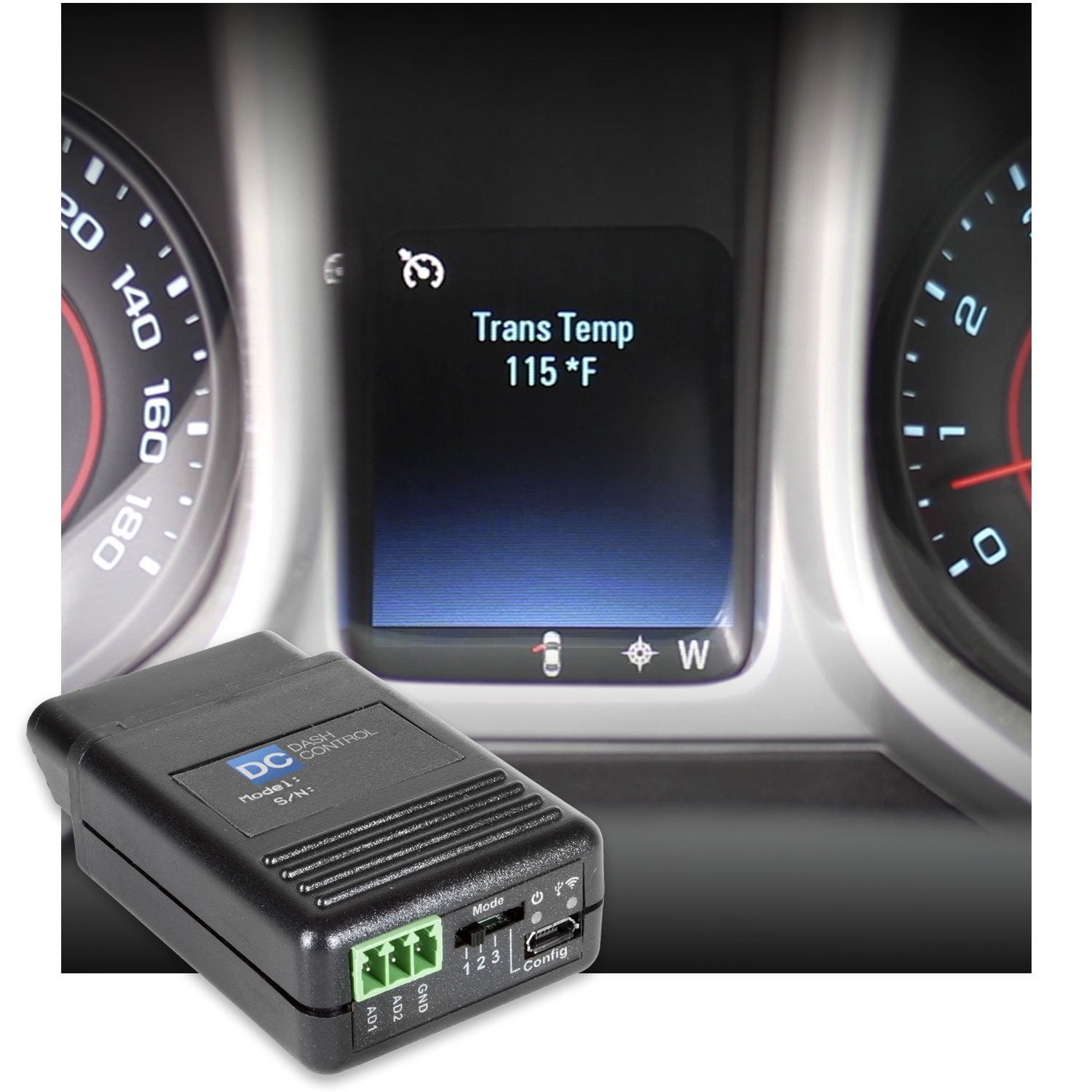 Auto Meter OBDII DashControl Grey Display Controller DL1020U