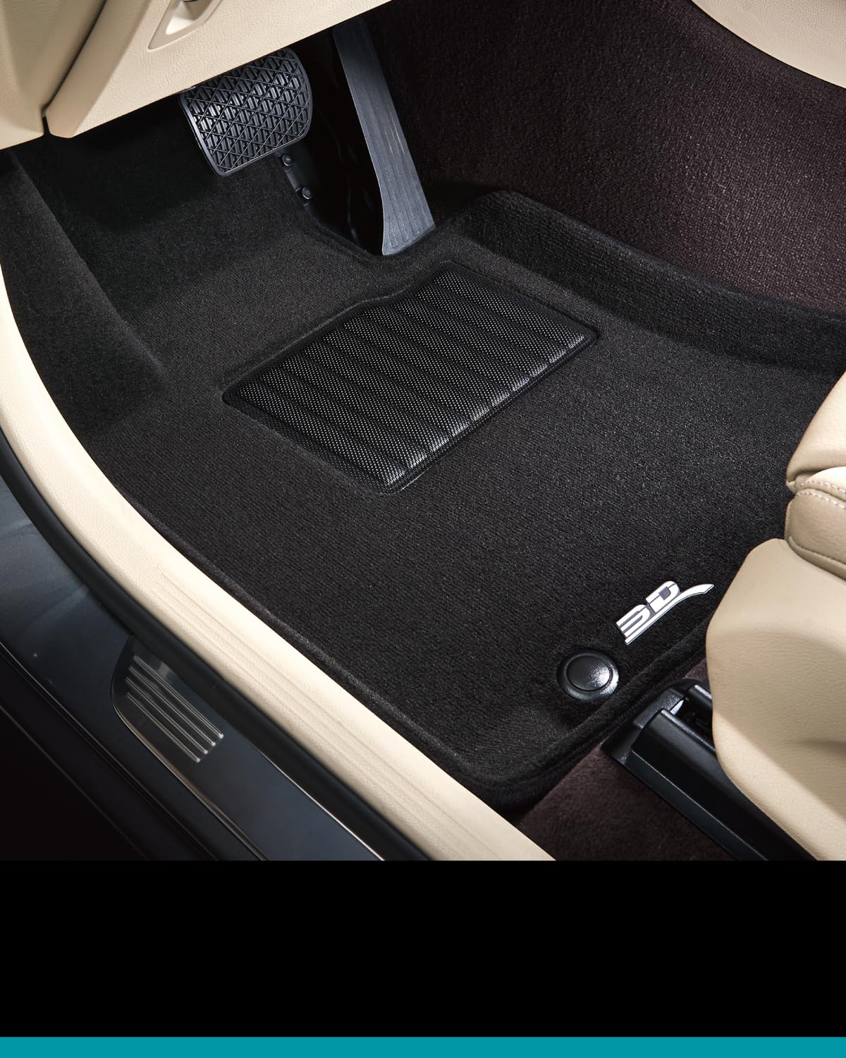 3D MAXpider Elegant Custom Fit Floor Mat (Black) Compatible with Cadillac XT5 2017-2026 - Full Set