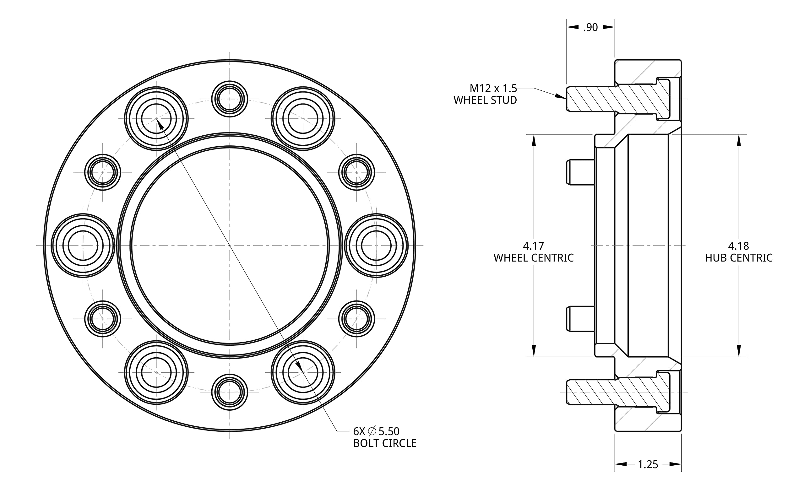 Black Spidertrax WHS007 Wheel Spacer Kit