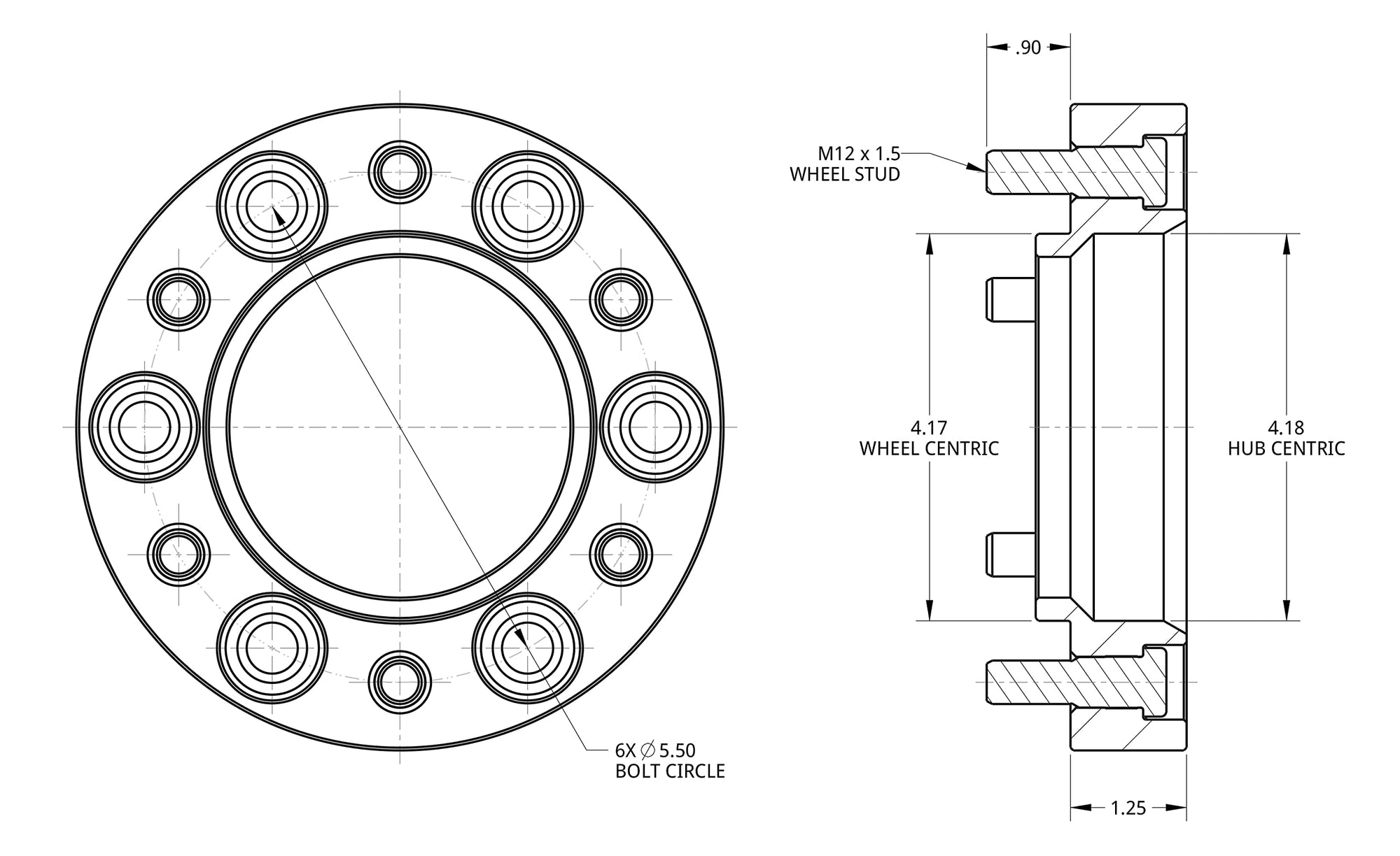 Black Spidertrax WHS007 Wheel Spacer Kit