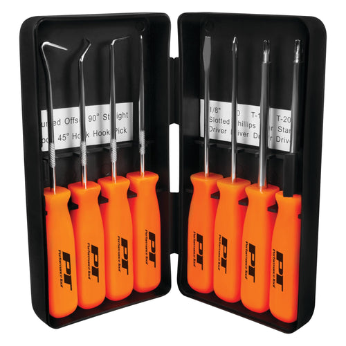 8-Piece Performance Tool W941 Specialty Pick/Driver Set, Precision Pick & Hook Set with Scraper