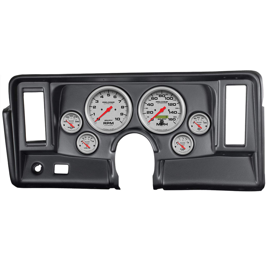 Auto Meter Gauge Kit 7024-UL, 6 Pc, Nova 69-76, Tach/Mph/Fuel/Oilp/Wtmp/Volt, Ultra-Lite