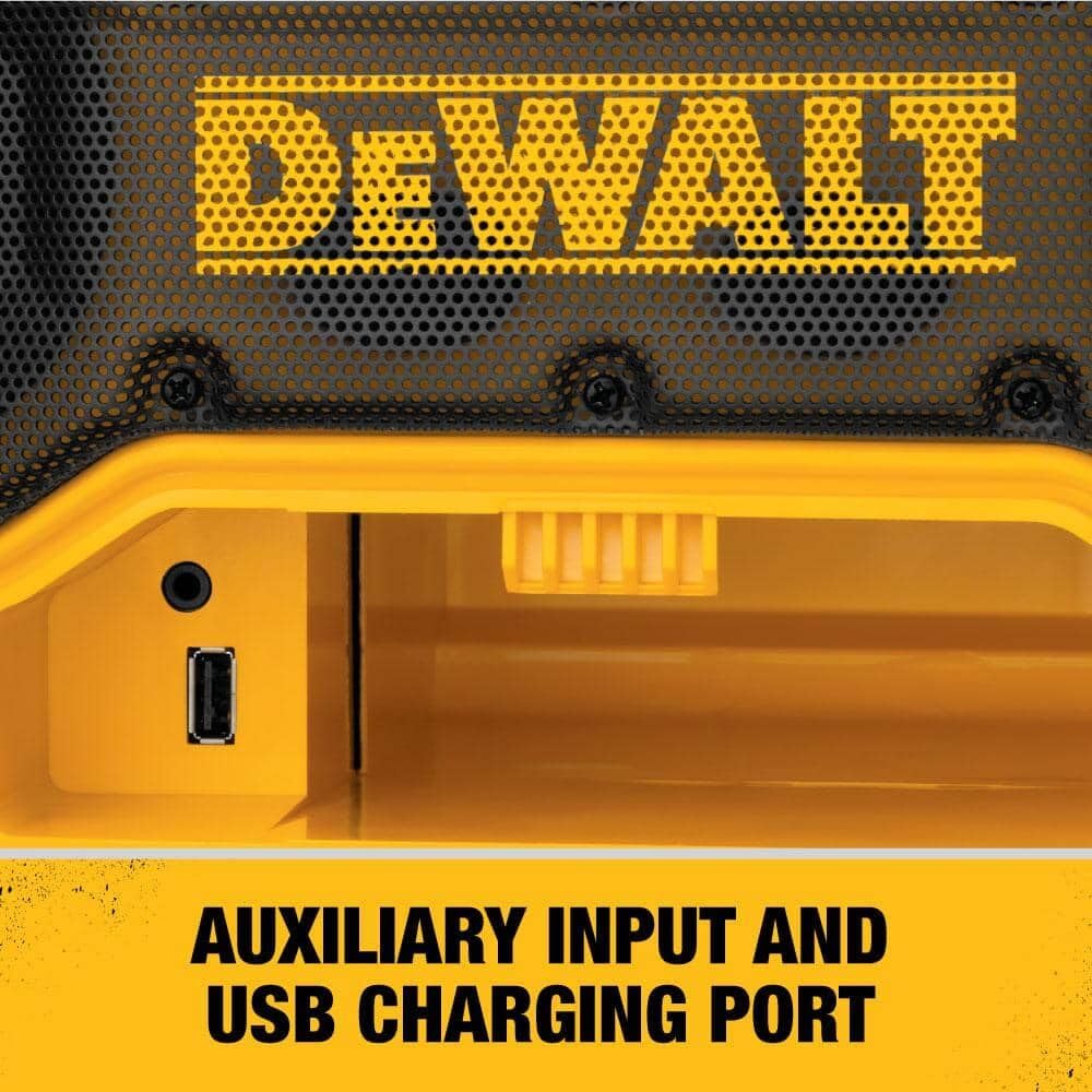 20V MAX DEWALT Bluetooth Radio, Portable for Jobsites, 100 ft Range (DCR025)