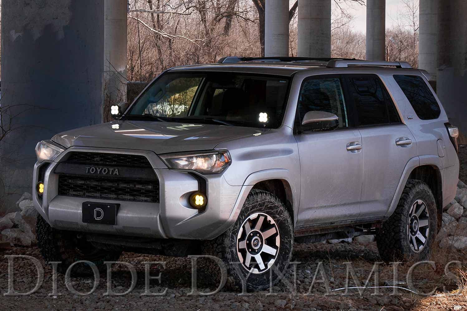 Stage Series Diode Dynamics Backlit Ditch Light Kit compatible with Toyota 4Runner 2010-2023, Bracket Only None