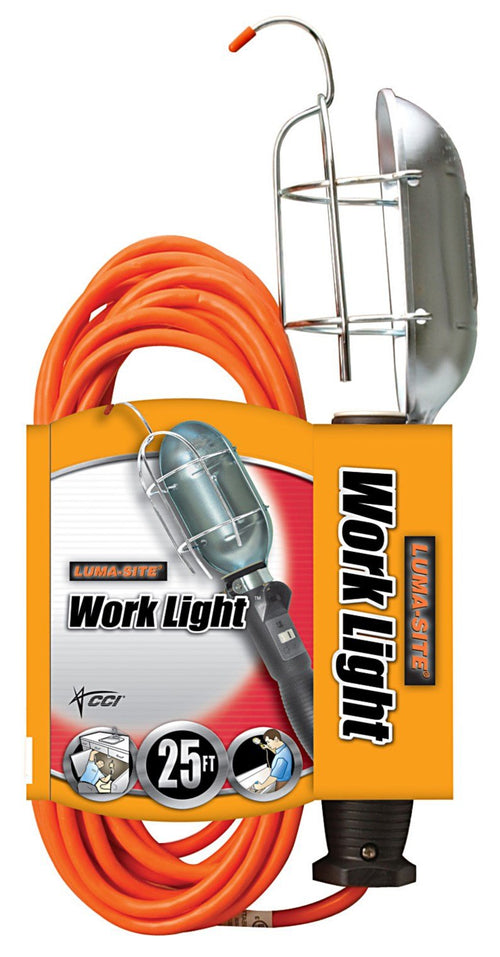 25' Coleman Cable 00681 18/3 Metal Ground Work Light