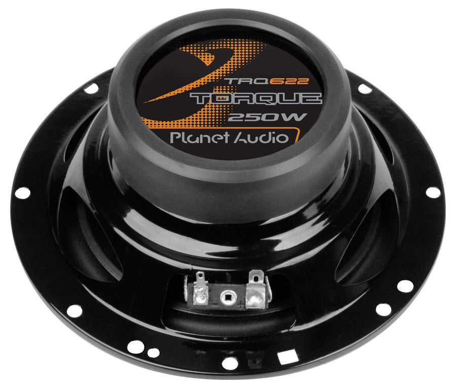 6.5 Inch Planet Audio TRQ622 Car Speakers - 250 Watts of Power Per Pair, 125 Watts Each, Full Range, 2 Way, Sold in Pairs
