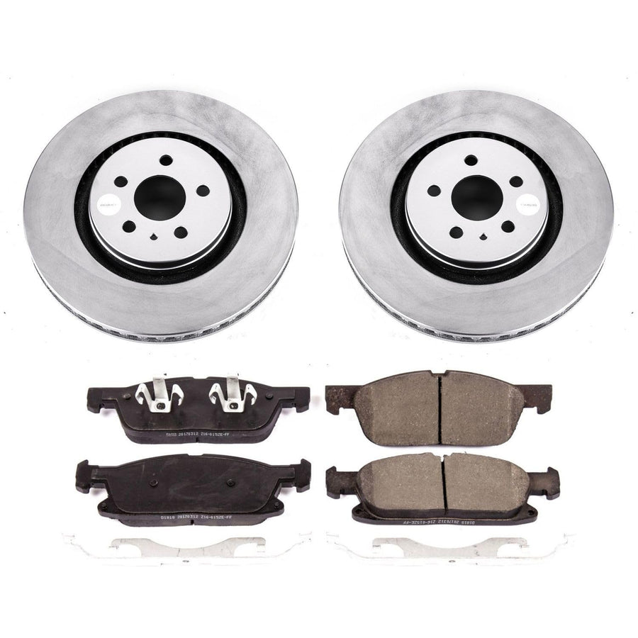 Power Stop CRK7143 Z17 Evolution Geomet Coated Brake Kit For Ford Edge 2015-2020, Lincoln MKX 2016-2018, Lincoln Nautilus 2019-2021 [Model Specific]
