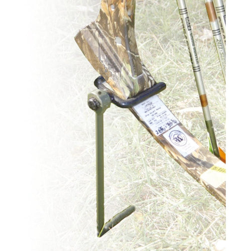 HME Portable High Performance Easy-To-Install Durable Versatile Archer's Ground Bow Stake with 360-Degree Rotating Fork & Rubber Coating