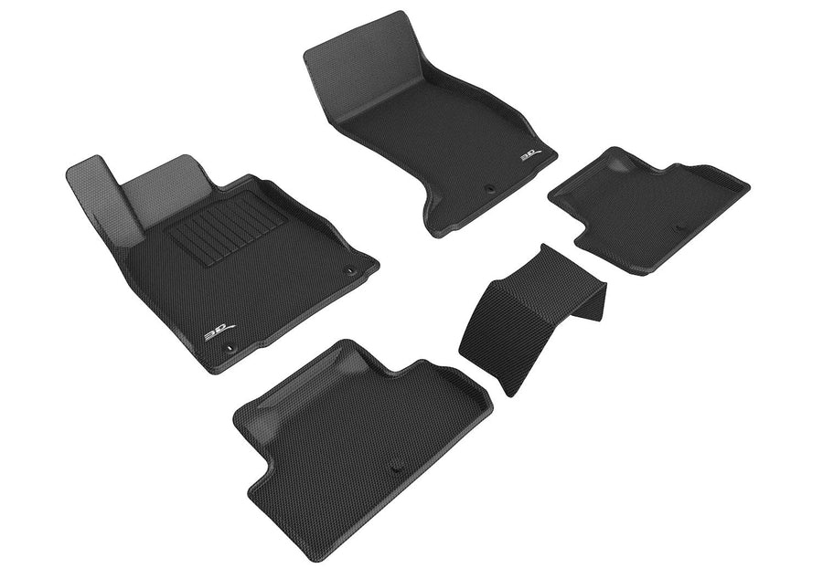 Kagu Floor Mat (Black) 3D MAXpider Custom Fit Compatible with Genesis G70 AWD 2019-2026- Full Set