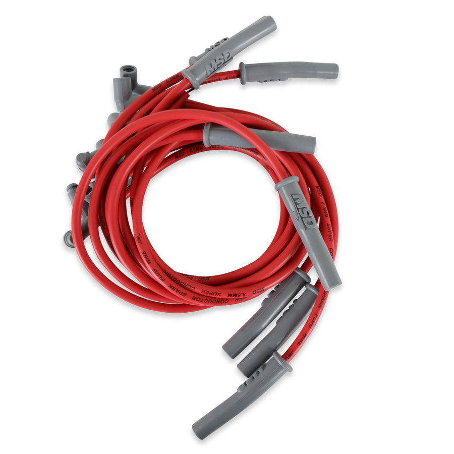 Super Conductor MSD 35859 Spark Plug Wire Set, Red