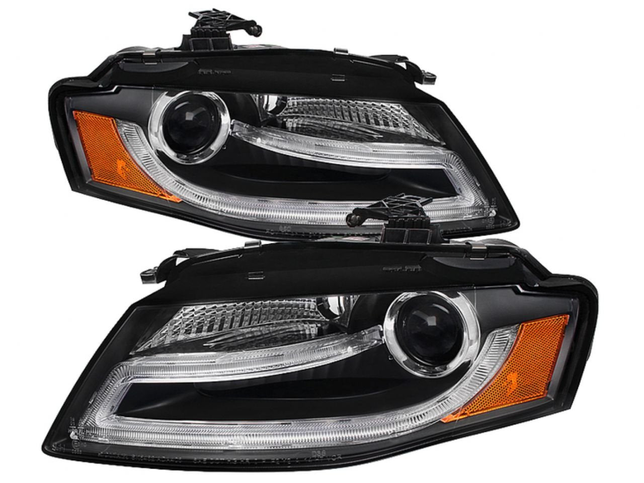 Audi A4 09-12 Spyder 5081544 Projector Headlights - Halogen Model Only (Not Compatible with Xenon/HID Model) - DRL LED - Black