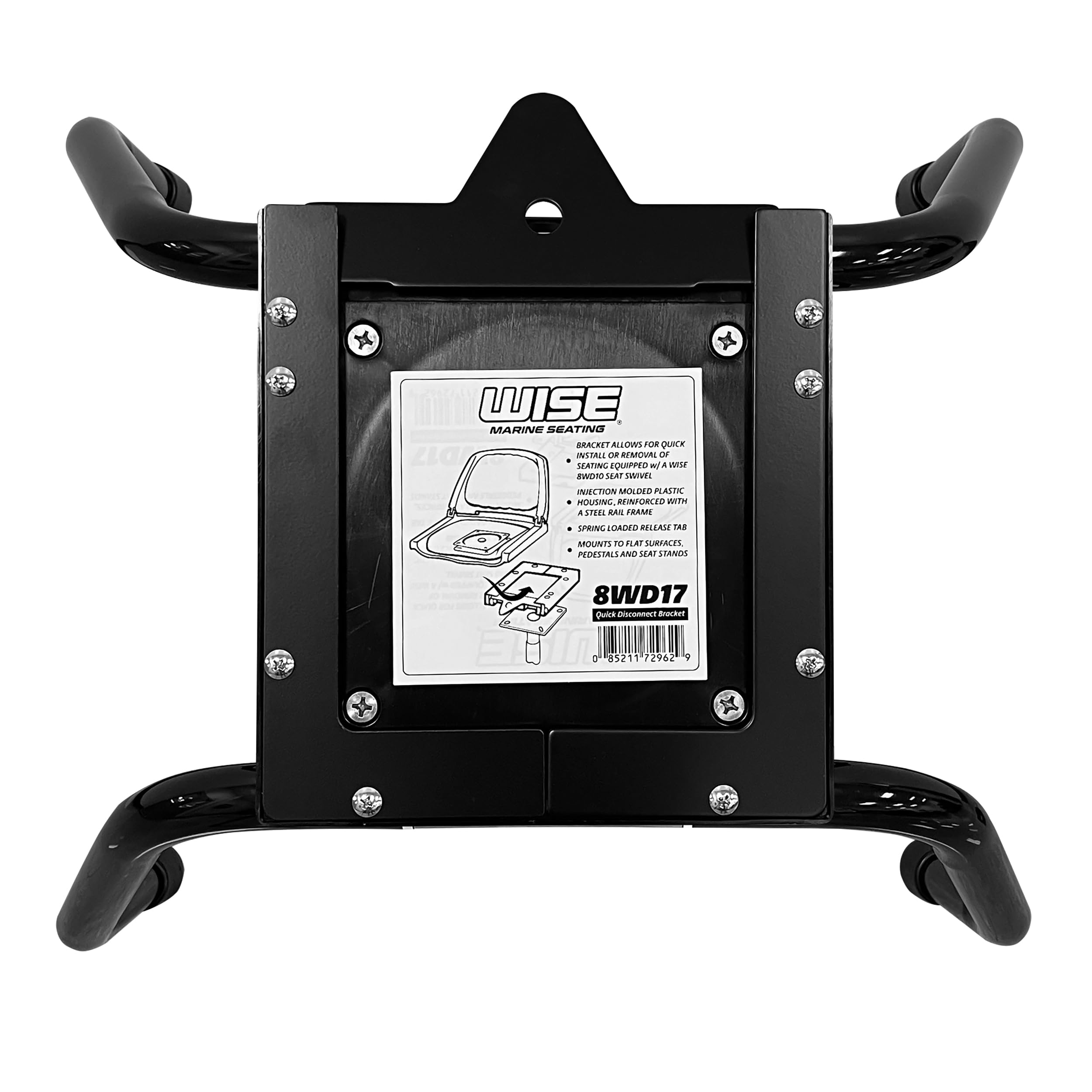 8WD1174 Wise Portable Seat Stand with Quick Release Bracket 8WD17, Black Powder Coat Finish