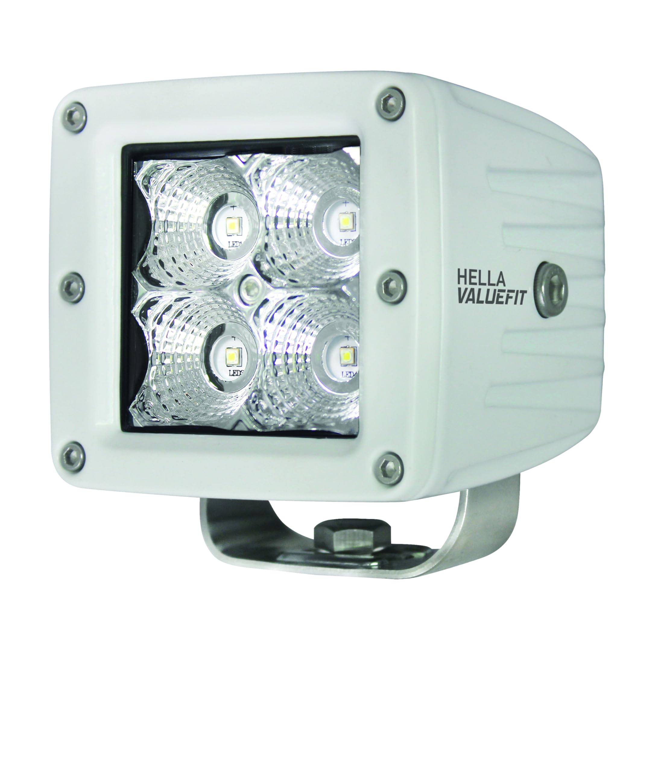 ValueFit HELLA 357204041 White Cube Driving Light (Flood Beam, Off Road, 4LED)