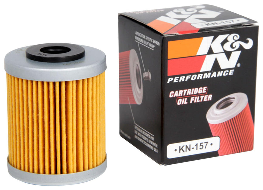 K&N Oil Filter Motorcycle: High Performance, Premium, Designed to be used with Synthetic or Conventional Oils: Fits Select KTM, Polaris Vehicles, KN-157