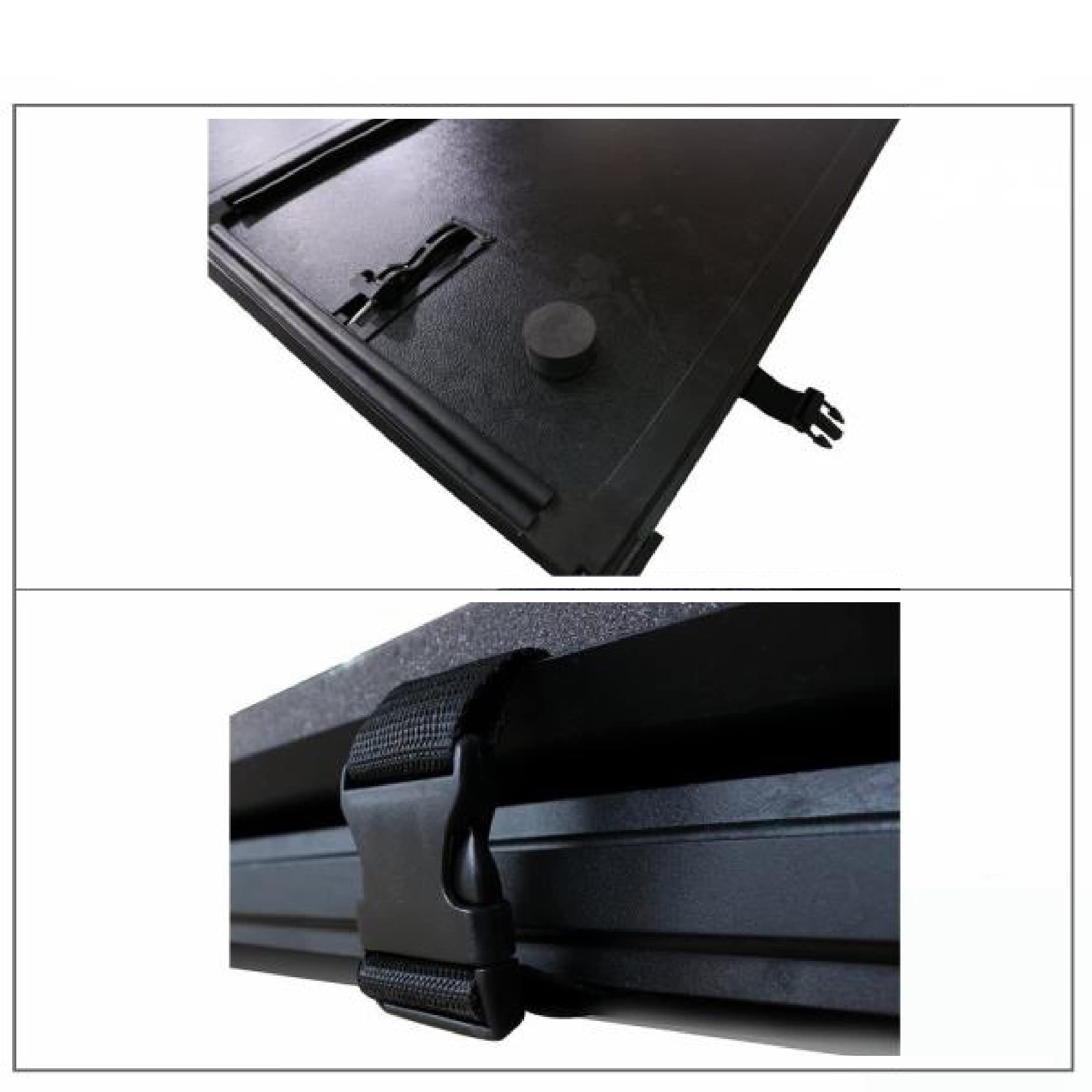Hard Black Horse High Profile TriFold Truck Bed Tonneau Cover Compatible with 09-10 Dodge Ram 1500|11-23 Ram 1500|2010 Dodge Ram 2500|11-23 Ram 2500|10 Dodge Ram 3500|11-23 Ram 3500 5.7ft bed-HTF-DO19