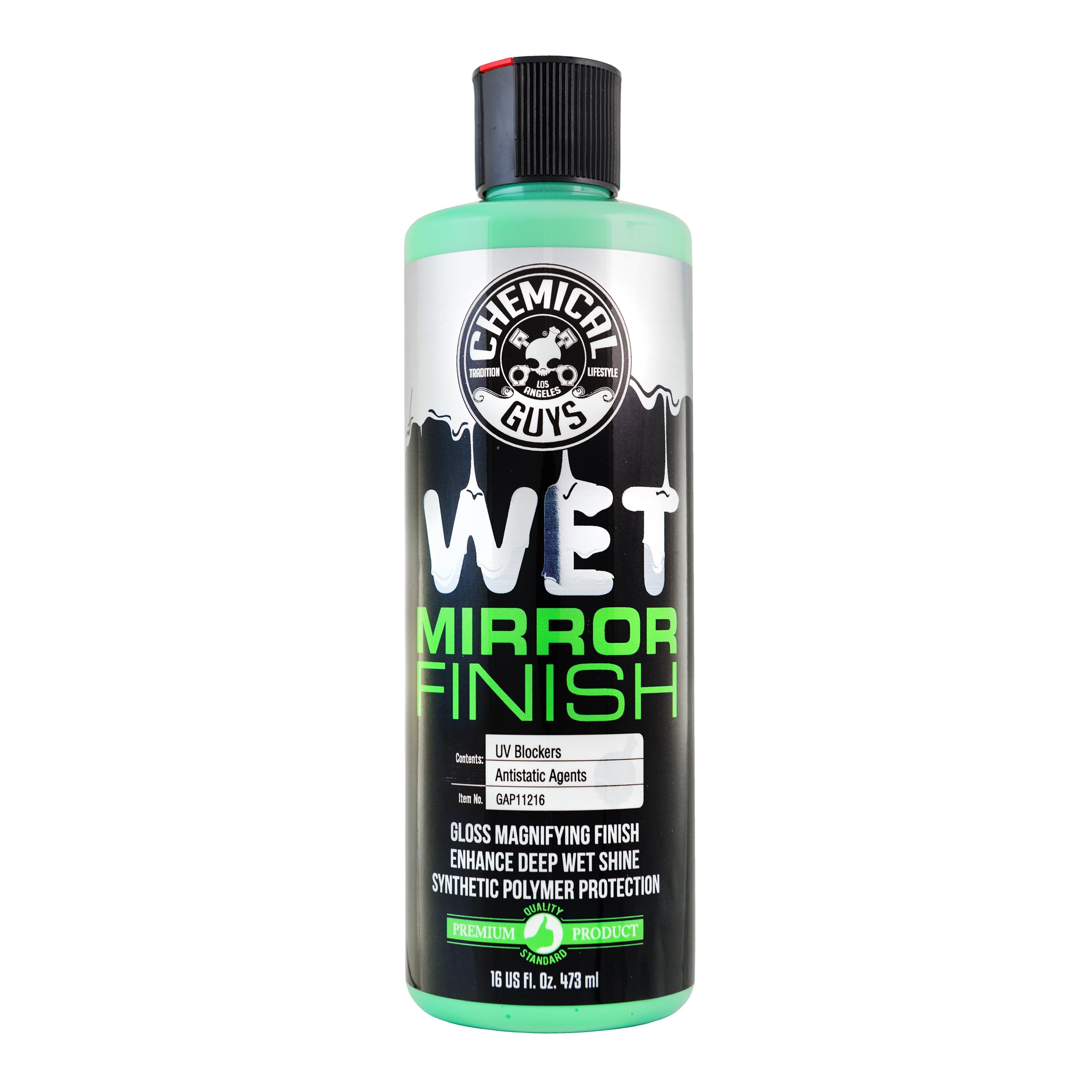 Chemical Guys High Gloss Wet Mirror Finish Glaze - Reflective Shine Enhancer & Car Paint Glaze for Trucks, SUVs, Motorcycles, and RVs - Safe for Clear Coat, Chrome, and Paintwork, 16 oz