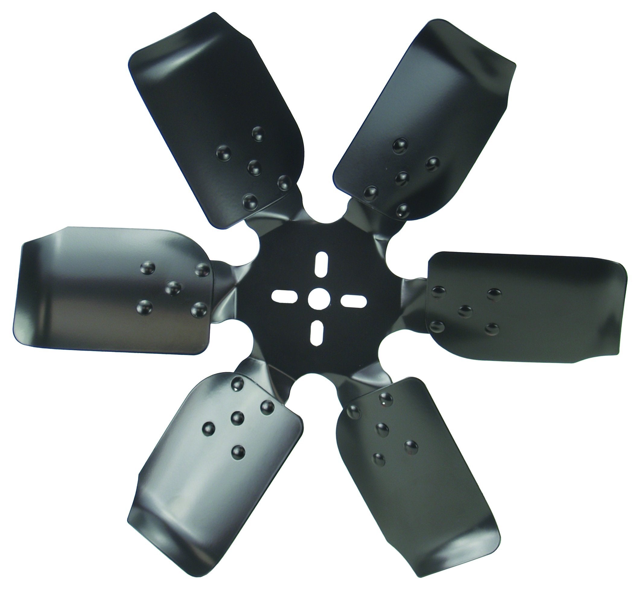 Heavy Duty Derale 17418 Fan Blade Series 1000 18" Steel Rigid Race Belt Driven Fan Reverse Rotation , Black
