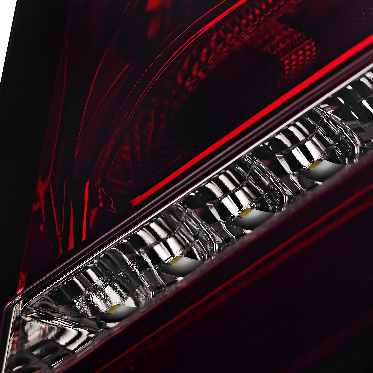 Red/Smoke SPEC-D TUNING Full LED Sequential Tail Lights Compatible with 2001-2004 Mercedes-Benz W203 C-class Sedan