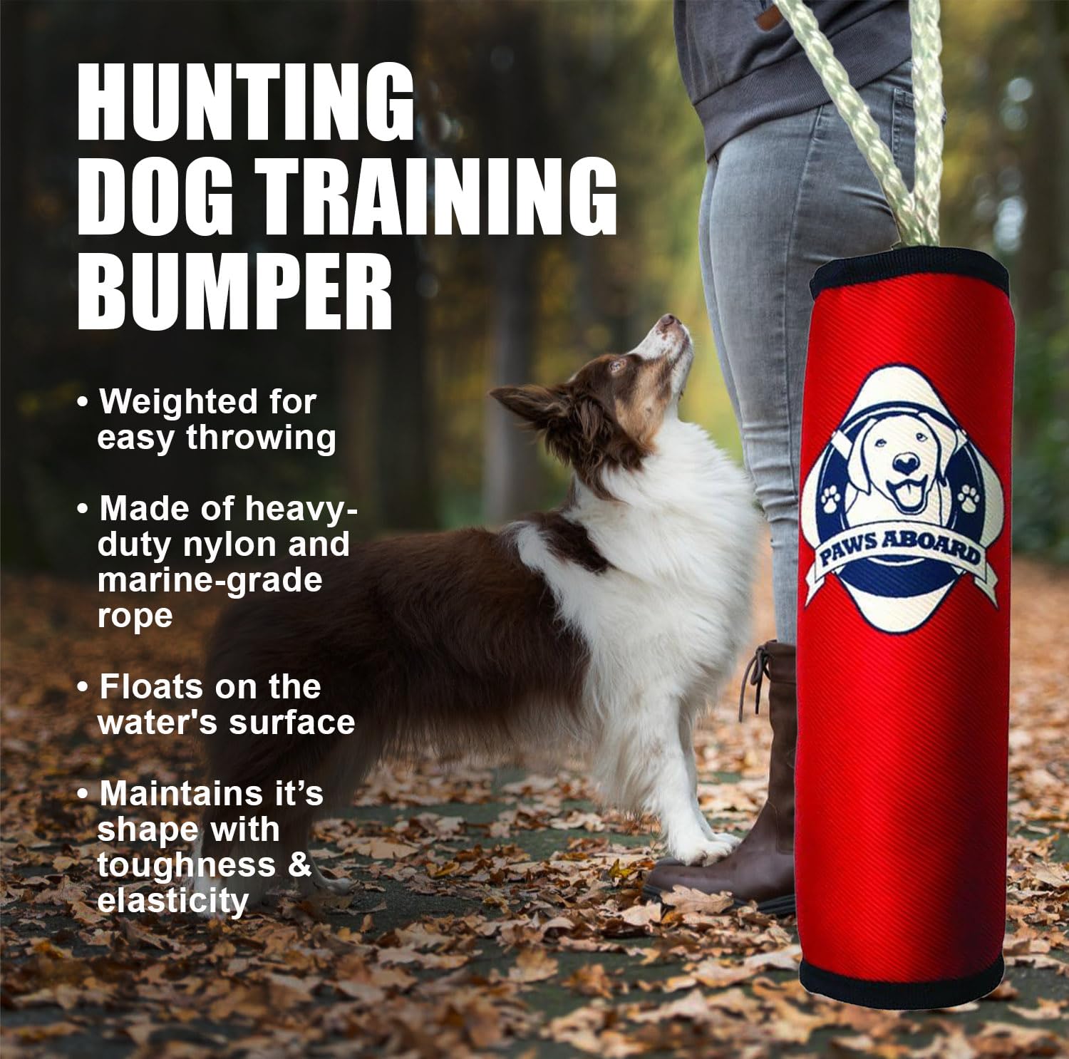 2300 Paws Aboard Training Dummy Toy - Floating Pool Toy, Dog Fetch Accessory, Fun Outdoor Training Tool with Tug Rope, Summer Essential, Suitable for Small, Medium, and Large Dogs