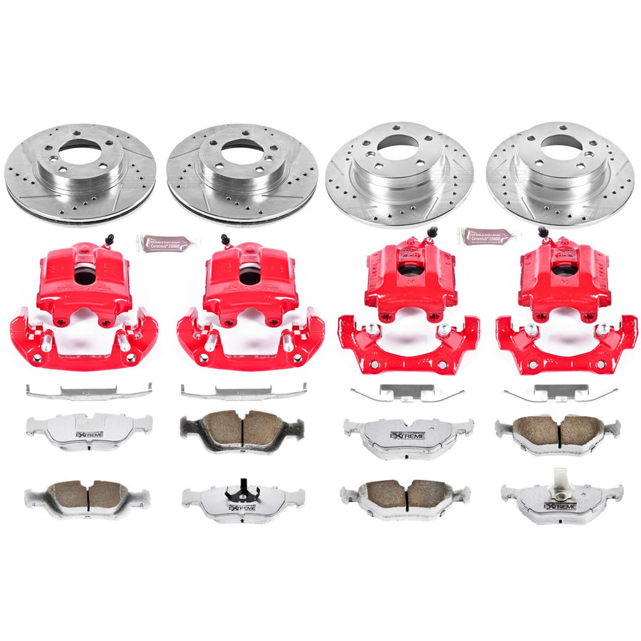 Power Stop Z26 KC2724-26 Front & Rear Street Warrior Brake Kit For BMW 318i, BMW 318is, BMW 3, BMW 323is, BMW 325i, BMW 325is, BMW 328i, BMW 328is [Model Specific]