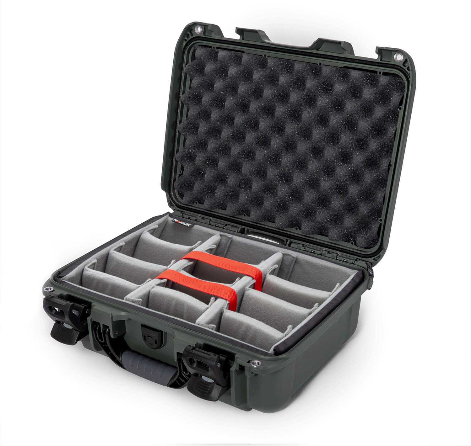 Waterproof Hard Case Nanuk 920 with Padded Dividers - Olive