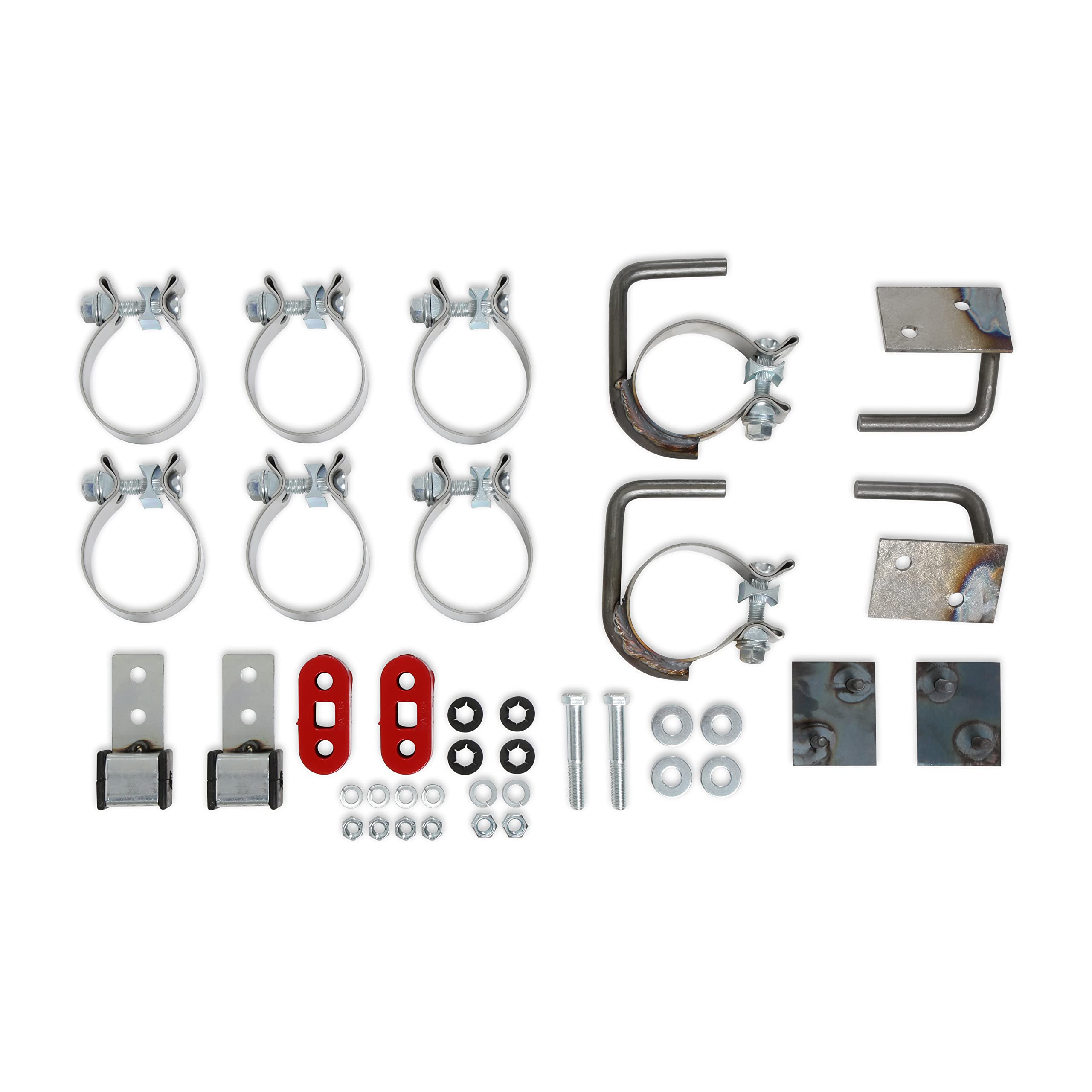American Thunder Flowmaster 817281 Crossmember-Back Exhaust Kit 2.5 Inch Stainless Steel with 3 Inch Polished Stainless Steel Tips Compatible with 1967-1970 Ford Mustang with V8 engine and headers