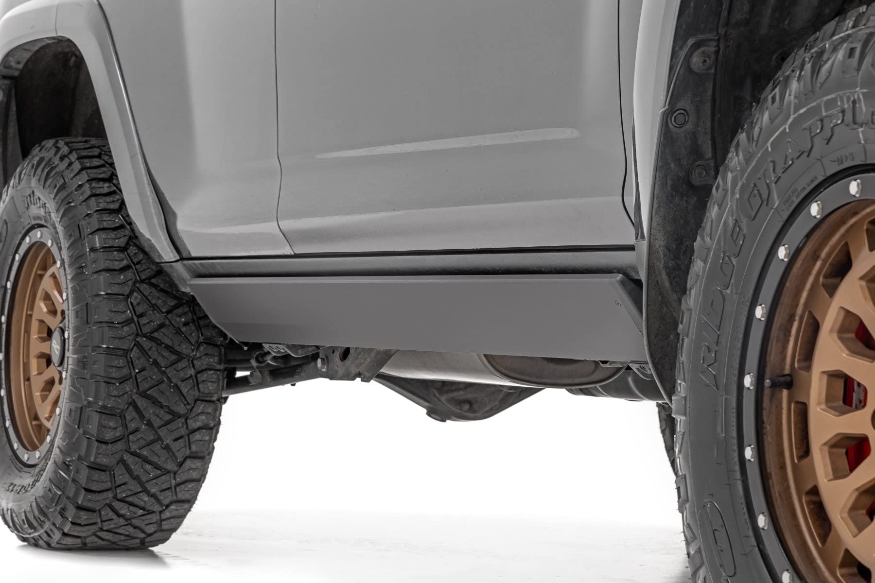 Rough Country Power Running Boards for 4Runner Toyota (2010-2024) - Dual-Motor Electric Retractable Side Steps with LED Powerstep Lights