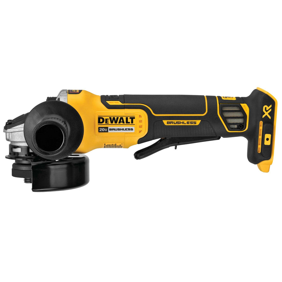 Angle Grinder DEWALT 20V MAX* Tool Cordless Brushless, 4 1/2 Inch, with Paddle Switch and Kickback Brake, Tool Only (DCG413B)