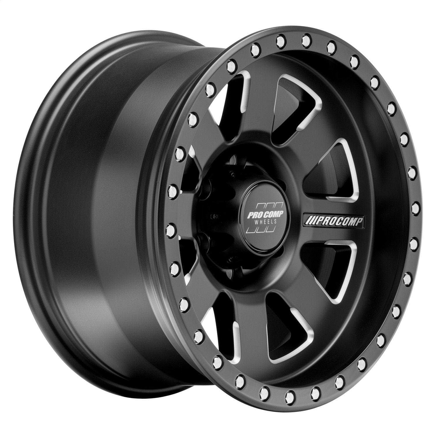 PRO COMP 74 Series Trilogy Pro Satin Black Milled (17x9 / 6x5.5 / -6mm)