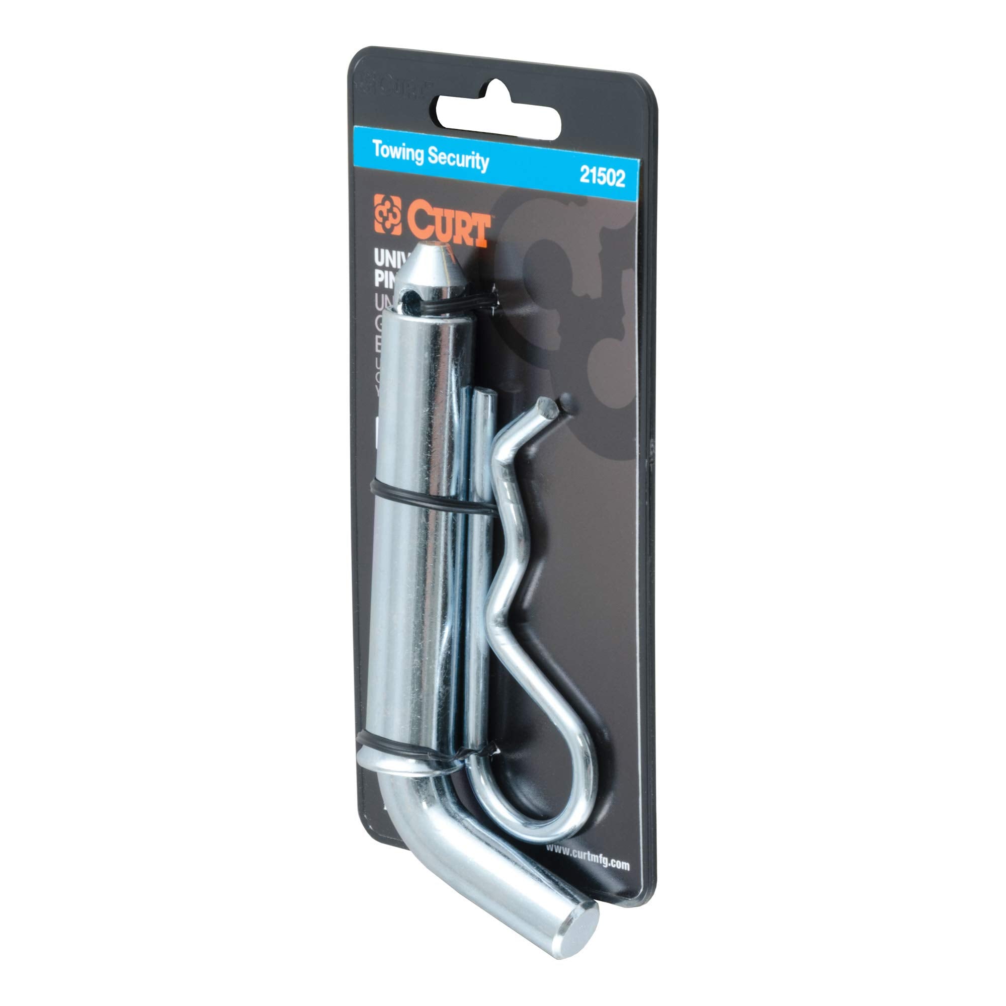 CURT 21502 Trailer Hitch Pin & Clip, 5/8-Inch Adapter with 1/2-Inch Diameter, Fits 1-1/4 or 2-Inch Receiver
