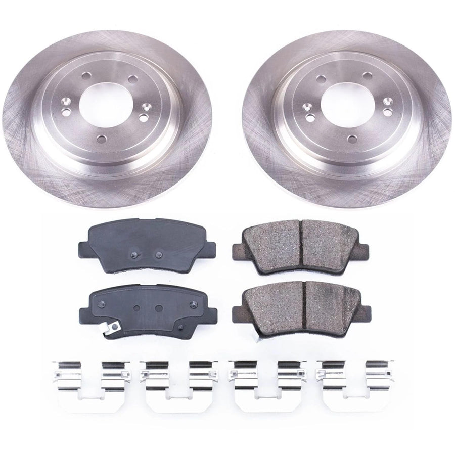 Power Stop Autospecialty KOE8016 Rear Replacement Brake Kit-OE Brake Rotors & Ceramic Brake Pads For Hyundai Tucson 2019-2021, Kia Sportage 2017-2022 [Model Specific]