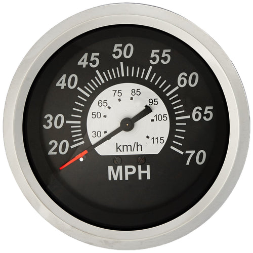 Sierra International Sterling 67285P 0 to 70 Mph Dial Range Scratch & Fog Resistant Speedometer Kit, 3", Black