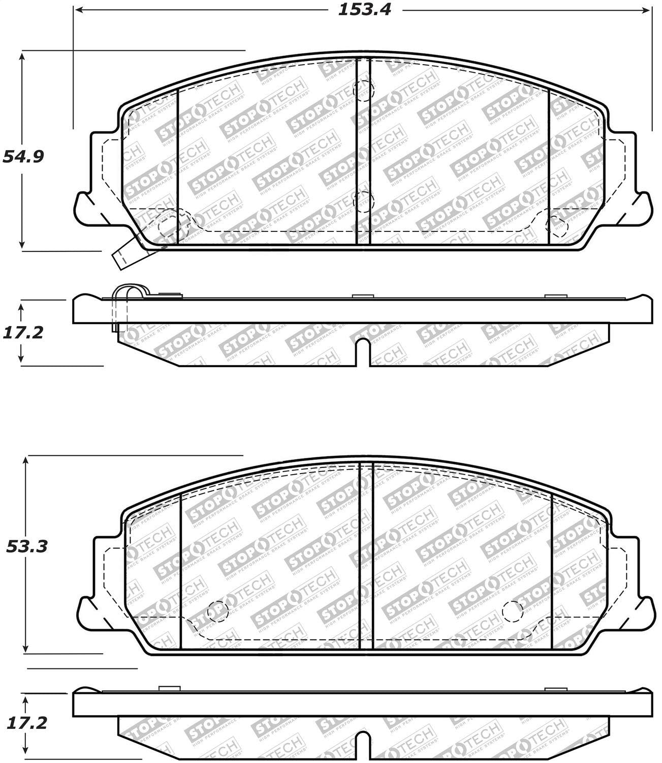 Brake Pads StopTech 305.13510 Street Select with Hardware
