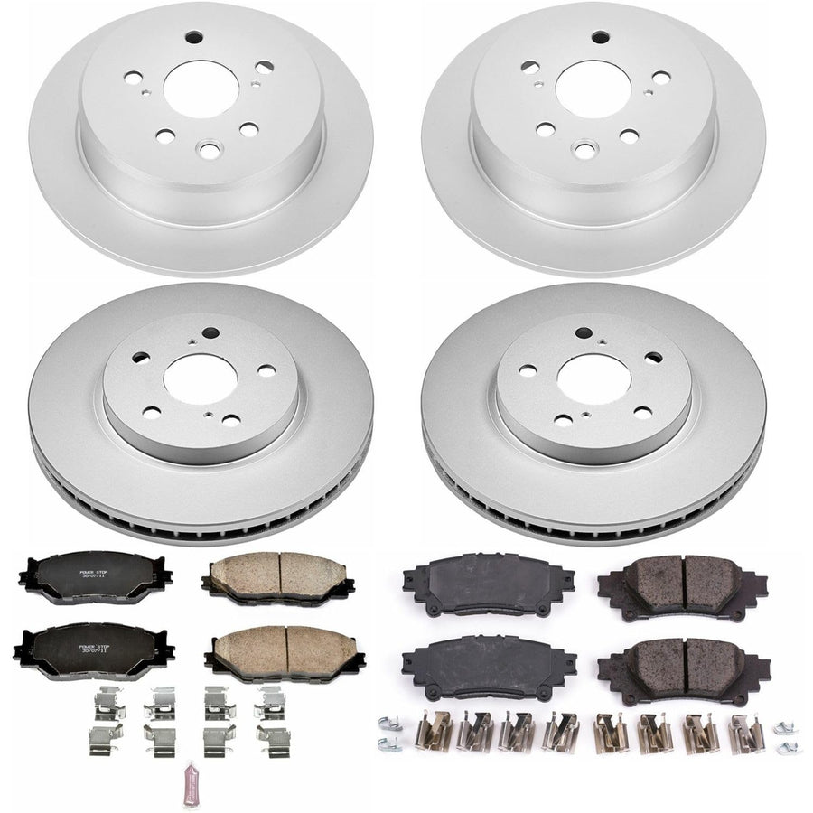 Power Stop CRK6988 Z17 Evolution Geomet Coated Brake Kit Front and Rear For Lexus IS250 2014-2015 [Model Specific]