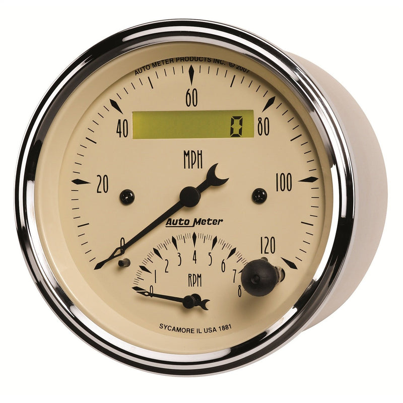 AUTO METER Antique Beige 1881 Tach/Speedo Combo,3.375 in.