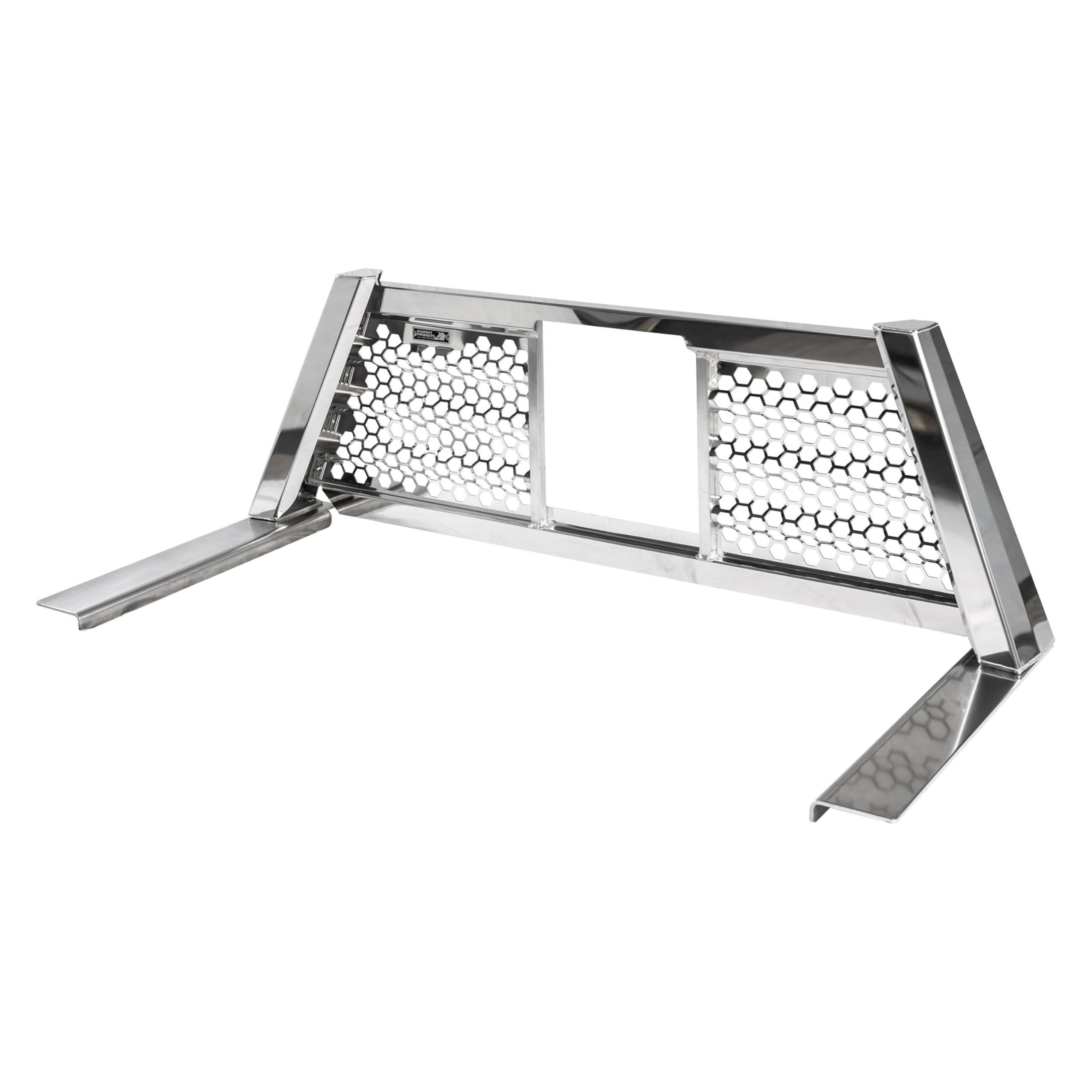OPEN WAVE HONEYCOMB HEADACHE RACK, POLISHED ALUM UPRIGHT & CENTER, SIZE 7