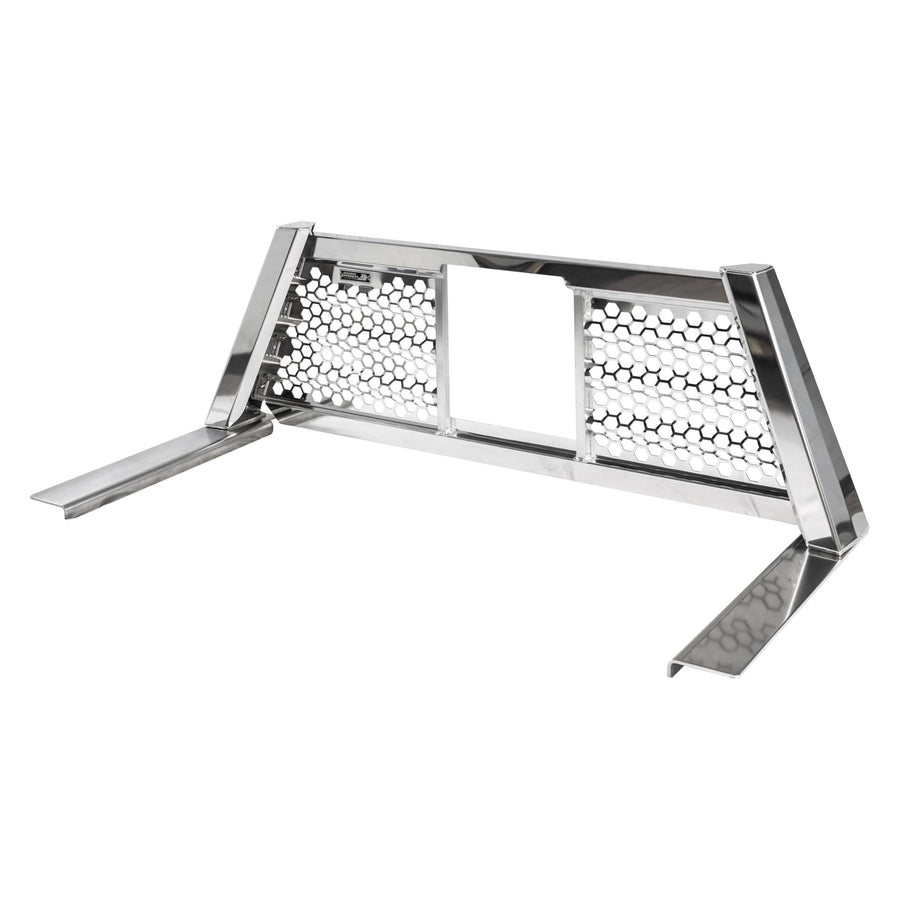 OPEN WAVE HONEYCOMB HEADACHE RACK, POLISHED ALUM UPRIGHT & CENTER, SIZE 7