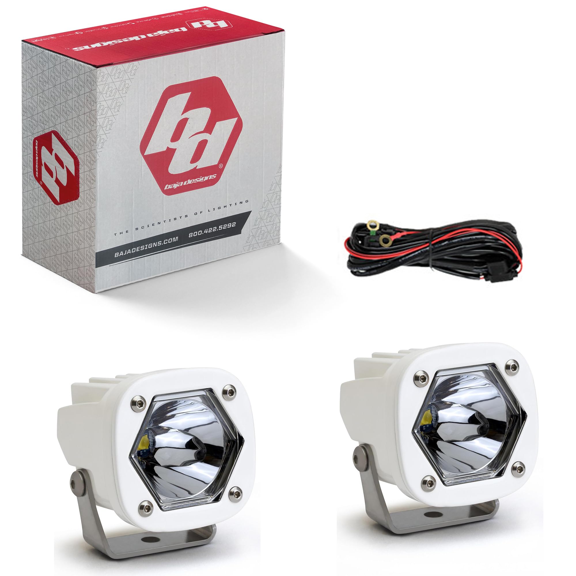 S1 Baja Designs White LED Auxiliary Light Pod Pair - Marine Grade (Spot)