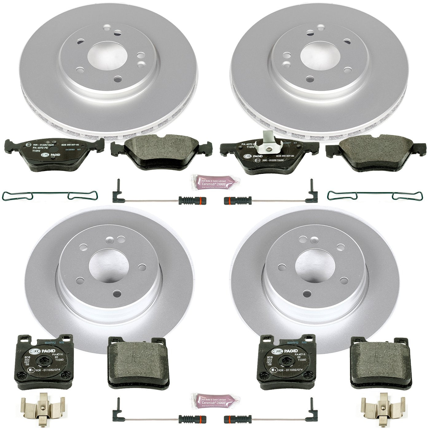 Power Stop ESK6379 Euro-Stop Brake Kit Front & Rear For Mercedes-Benz E320 1998-2003 [Model Specific]