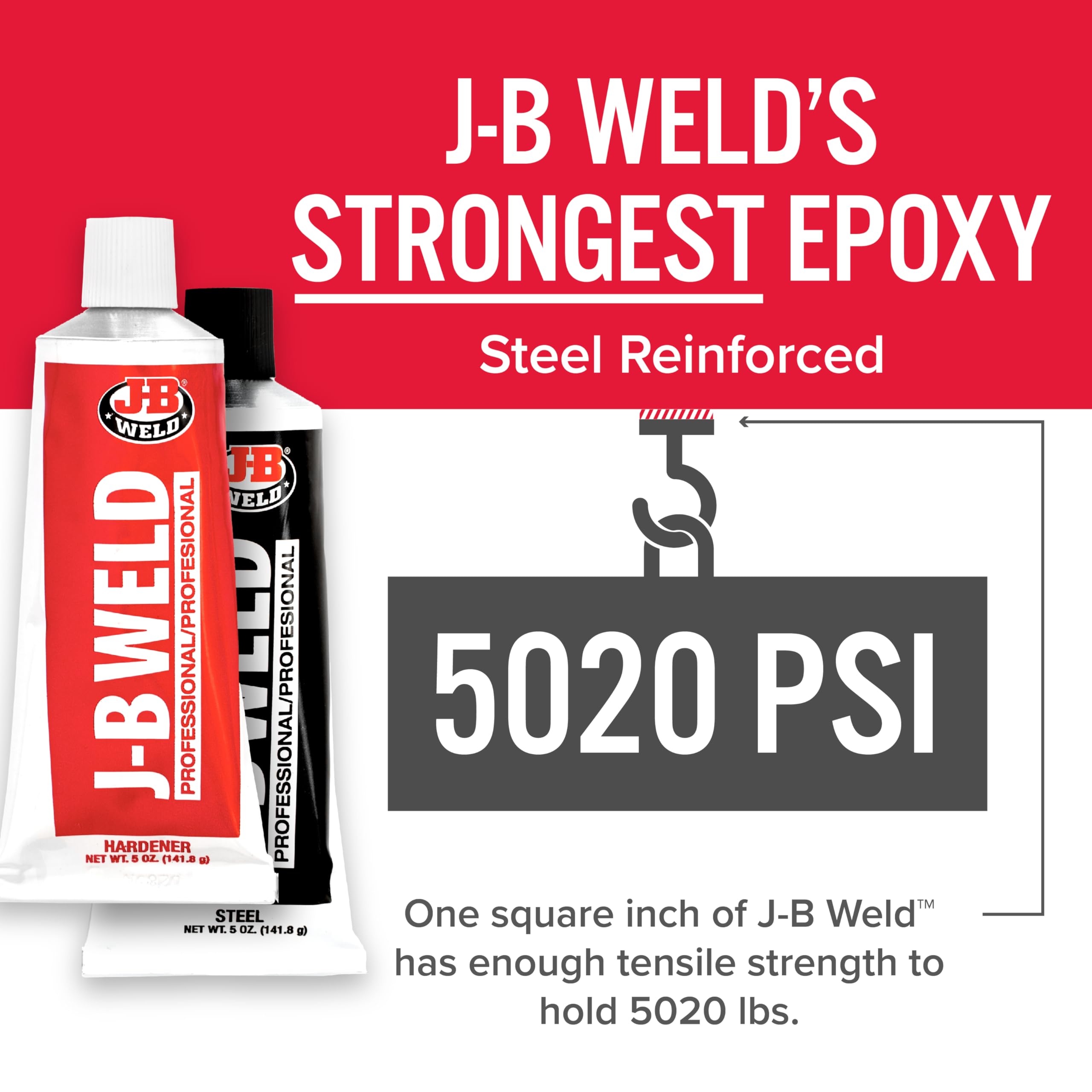 J-B Weld 8281 Steel Reinforced Professional Size Epoxy - Hardener and Pack - 10 oz