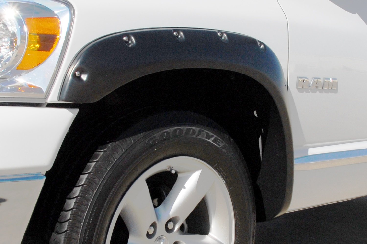 Lund Elite Series RX203SA Black Rivet Style Standard Front Fender Flare - 2 Piece