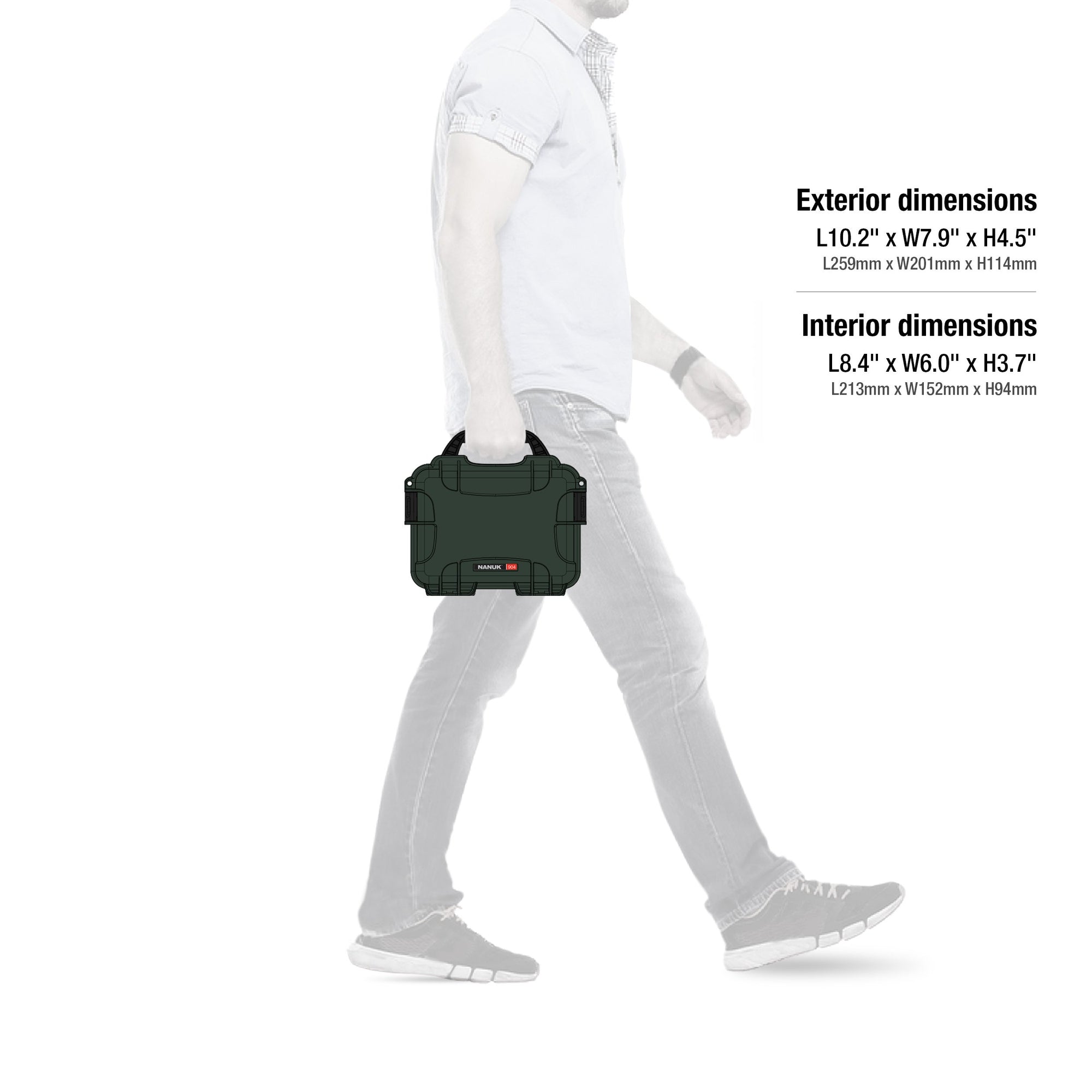 Olive Nanuk 904 Waterproof Hard Case with Foam Insert