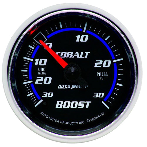 Auto Meter Cobalt 6103 Mechanical Boost / Vacuum Gauge, 2.3125 in.