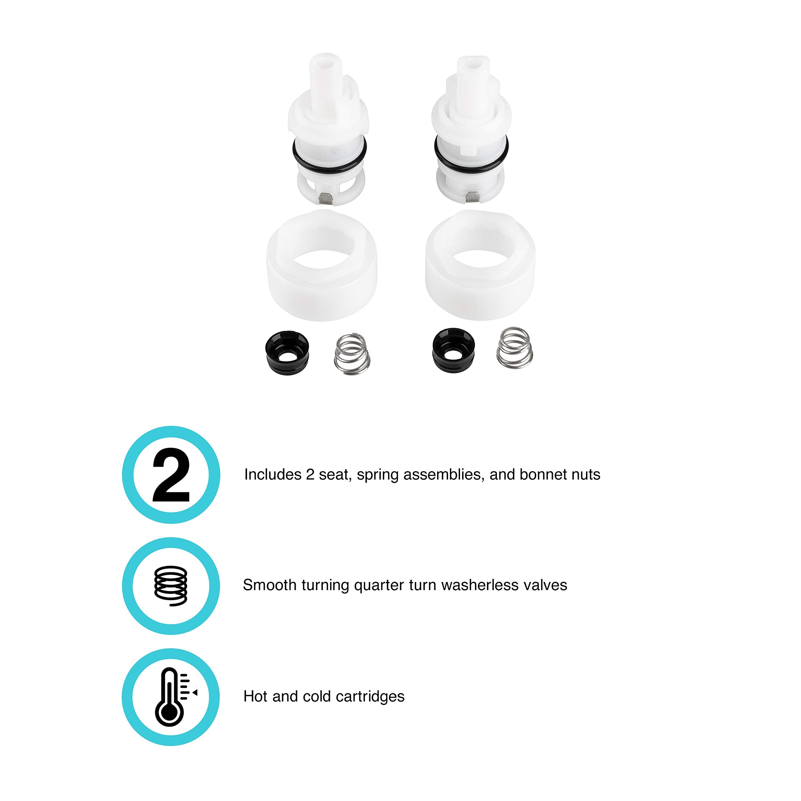Dura Faucet RV Cartridge Replacement Kit DF-RK400 for Acrylic Knobs