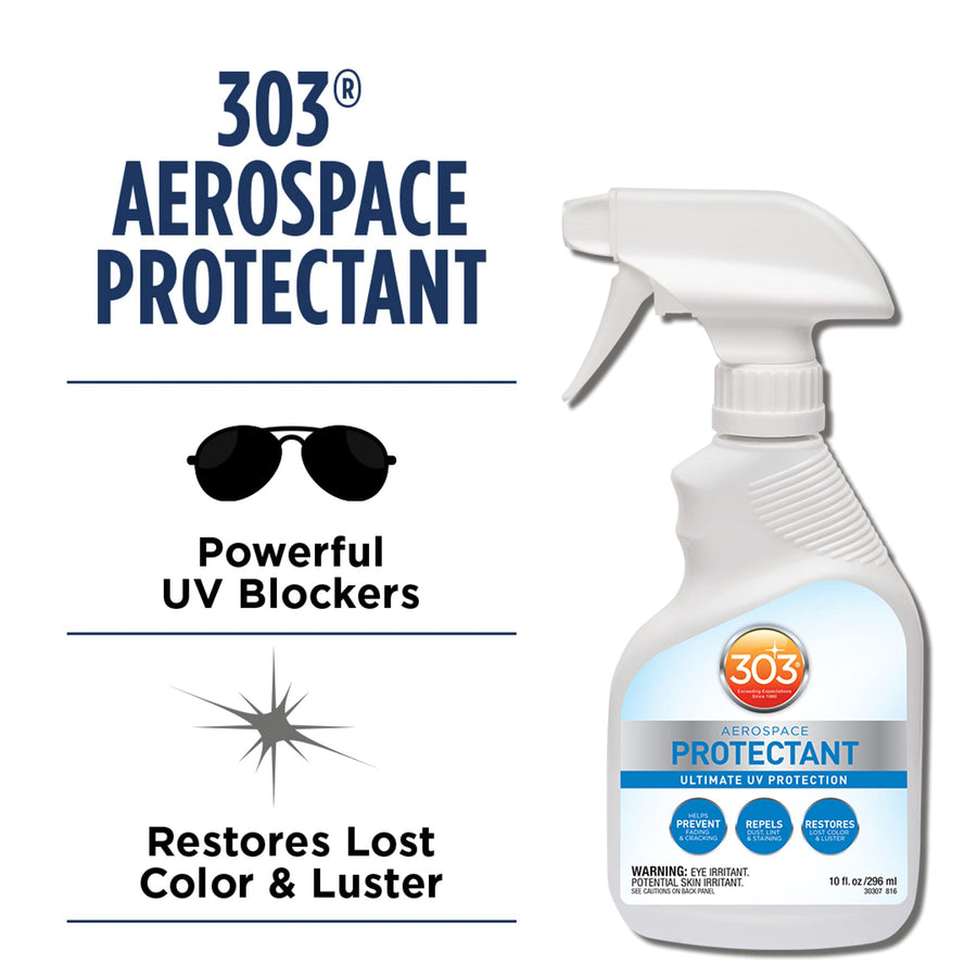 Aerospace Protectant Spray 303 Products, UV Protection, Repels Dust, Dirt, & Staining, Matte Finish, Restores Like-New Appearance, Outdoor Cleaning Supplies 10 Fl. Oz.
